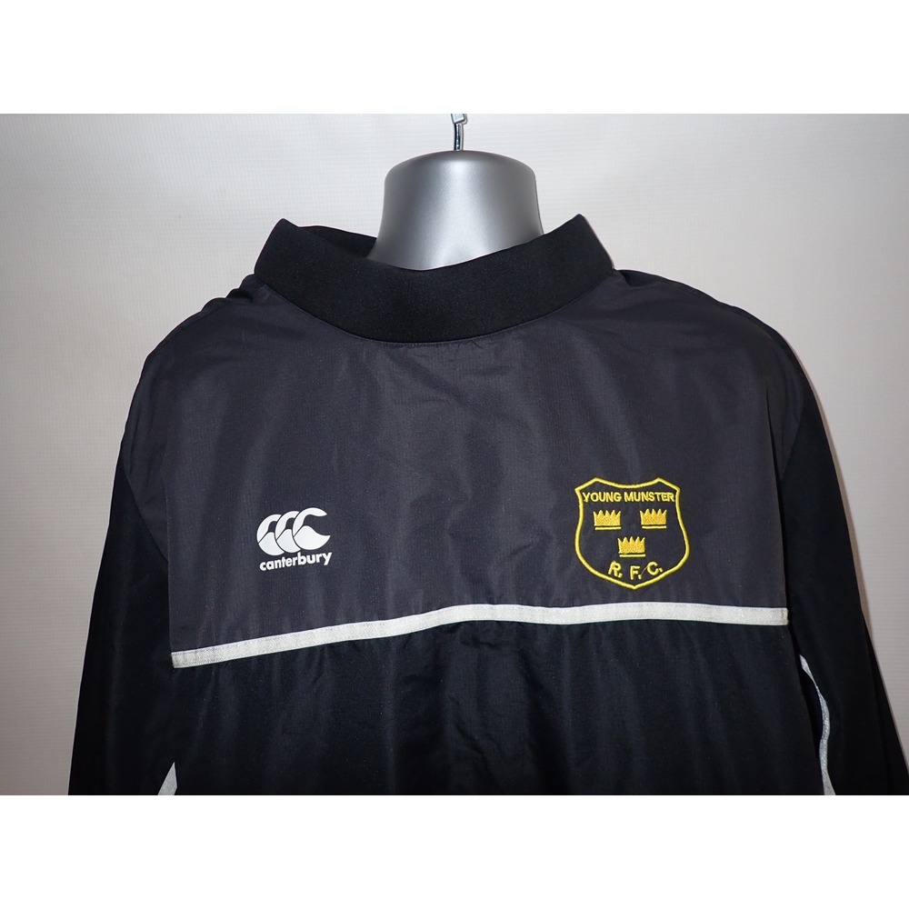 Canterbury Young Munster RFC Rugby Top Men 2XL‎ Black Windbreaker Pullover - Picture 3 of 5
